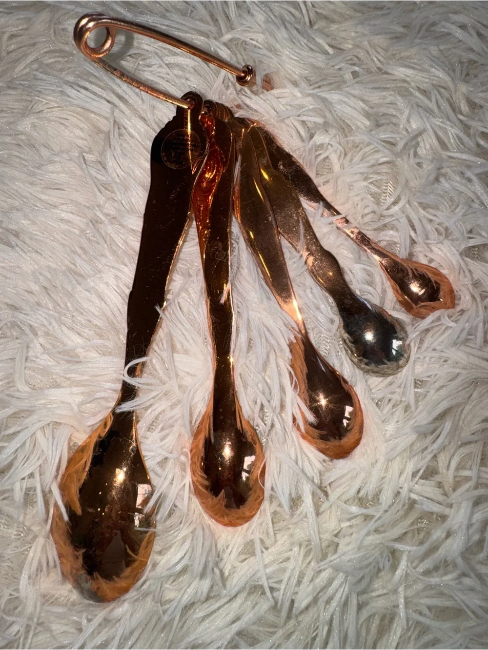 Retired Anthropologie Copper Ornate Measuring Spoon Set